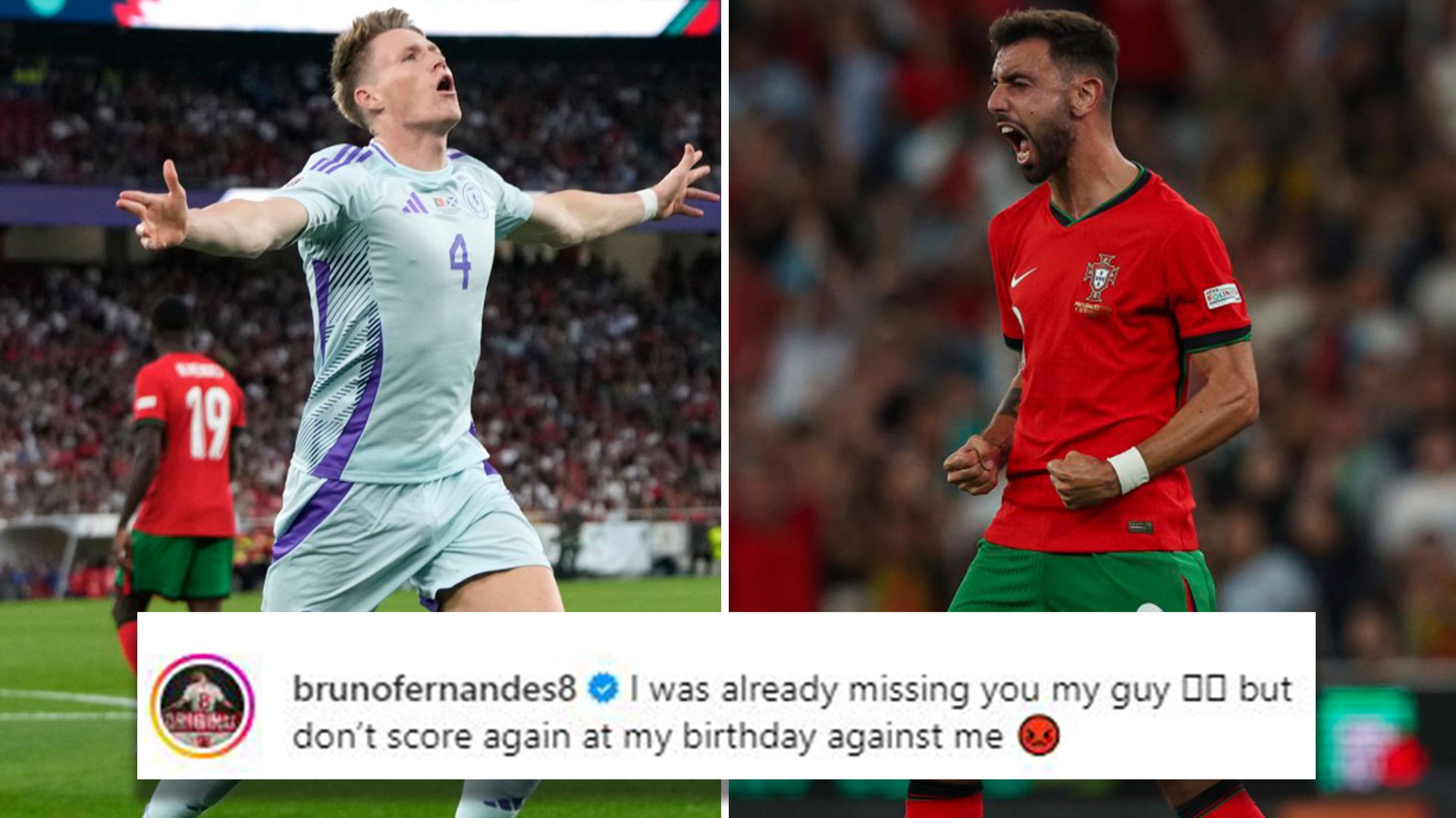 Fernandes sends 16-word warning to McTominay as ex-Man Utd almost ruins birthday