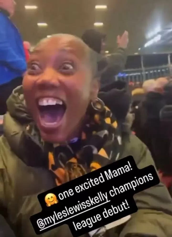 Touching Moment as Arsenal Star's Mum Celebrates His UCL Debut!